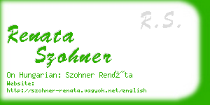 renata szohner business card